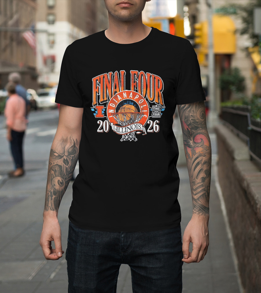 Indiana NCAA Final Four 2026 Illinois Fighting Illini Basketball T-Shirt
