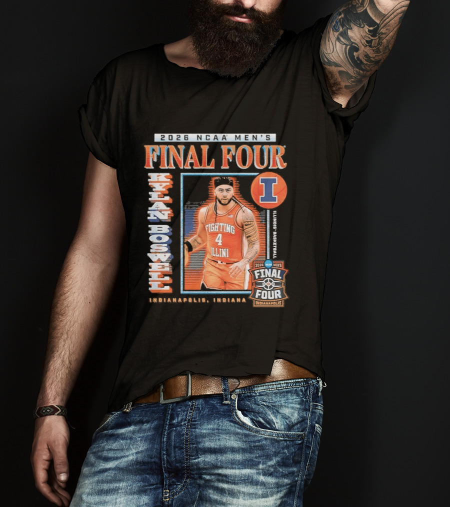 Kylan Boswell 2026 Final Four Fighting Illini NCAA March Madness T-Shirt