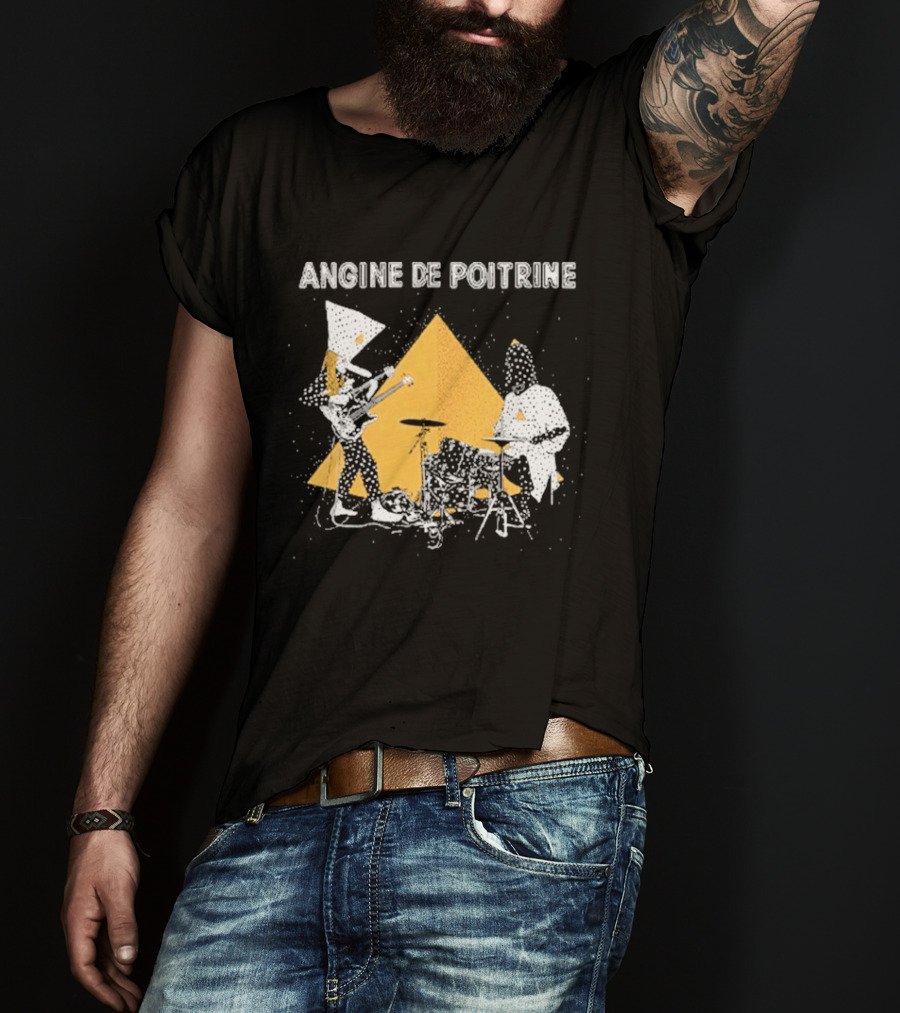 Angine De Poitrine Band Musical Performance With Triangle And Drums T-Shirt