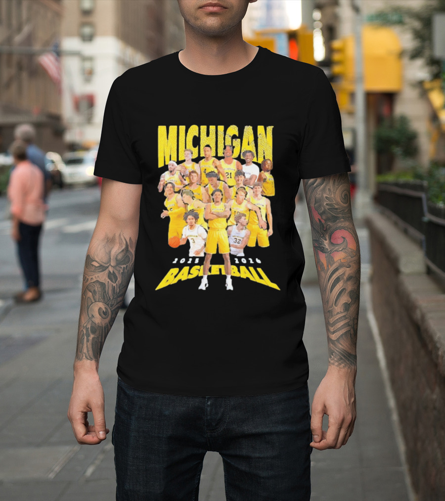 Michigan Wolverines 2025 2026 Basketball Team Members T-Shirt