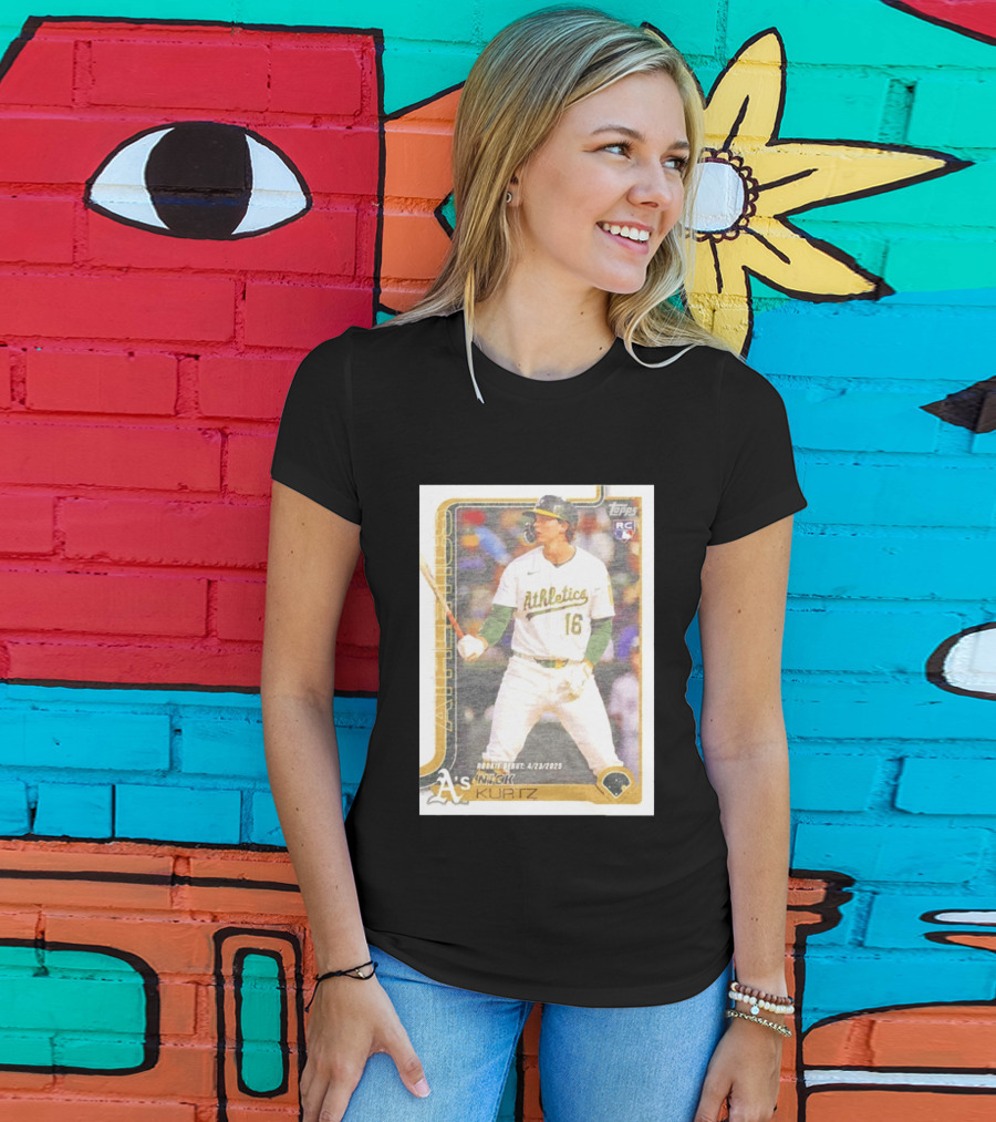 Nick Kurtz Athletics Rookie Debut Topps Baseball Card 4/23/2023 T-Shirt