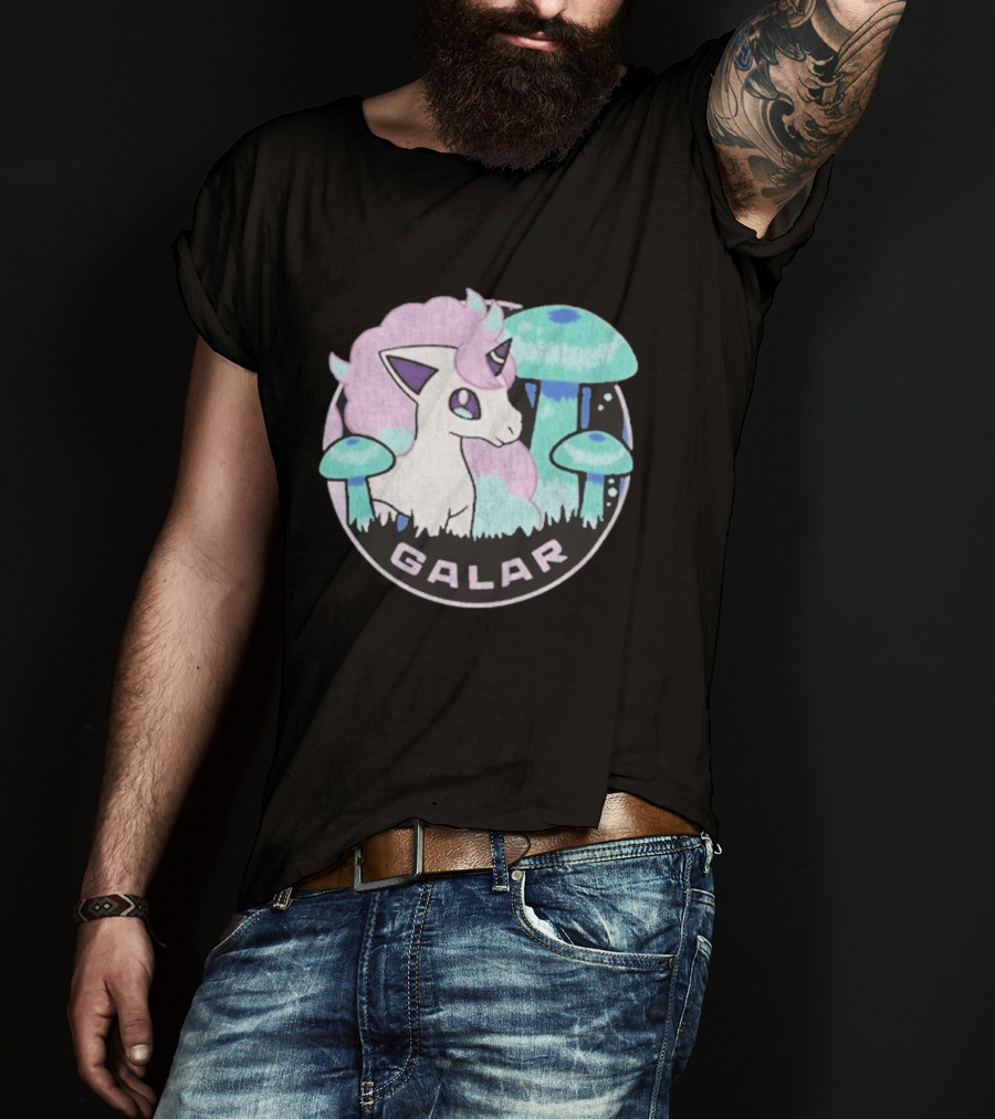 Pokémon Galar Rapidash Pastel Mushroom Adventure T-Shirt