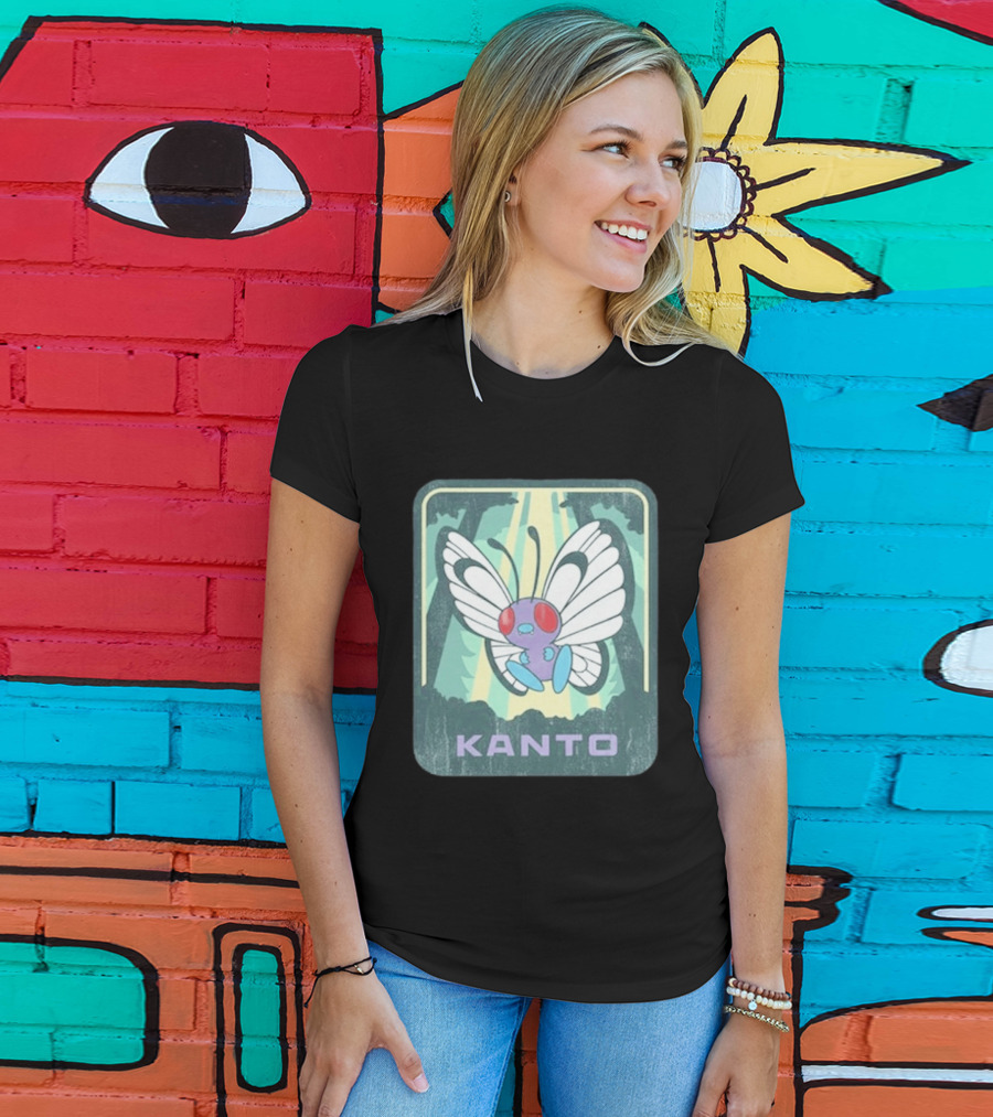 Kanto Explore Pokémon Butterfly Woods Adventure T-Shirt
