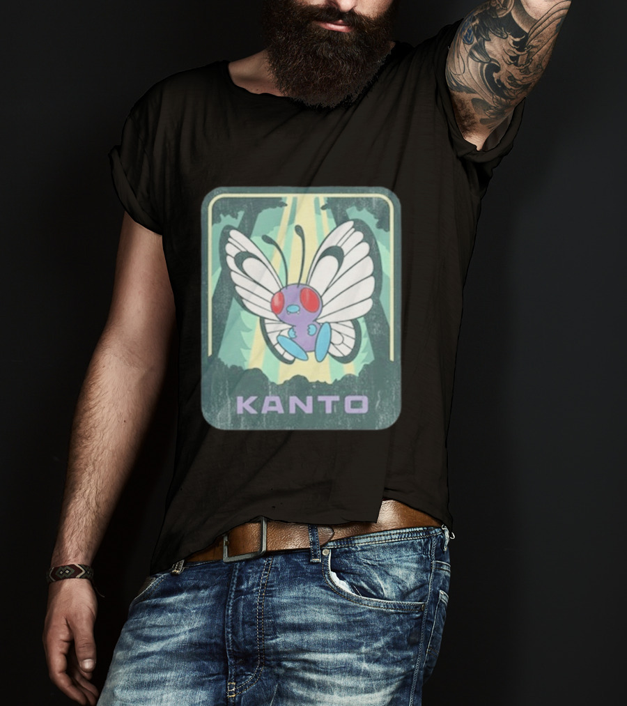 Kanto Explore Pokémon Butterfly Woods Adventure T-Shirt