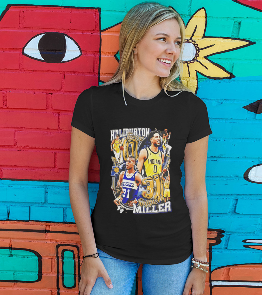 Haliburton Tyrese 0 Indiana Pacers Reggie Miller 31 T-Shirt