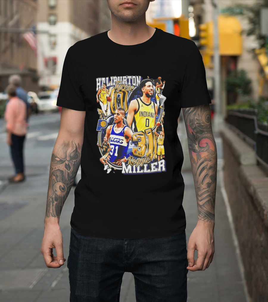 Haliburton Tyrese 0 Indiana Pacers Reggie Miller 31 T-Shirt