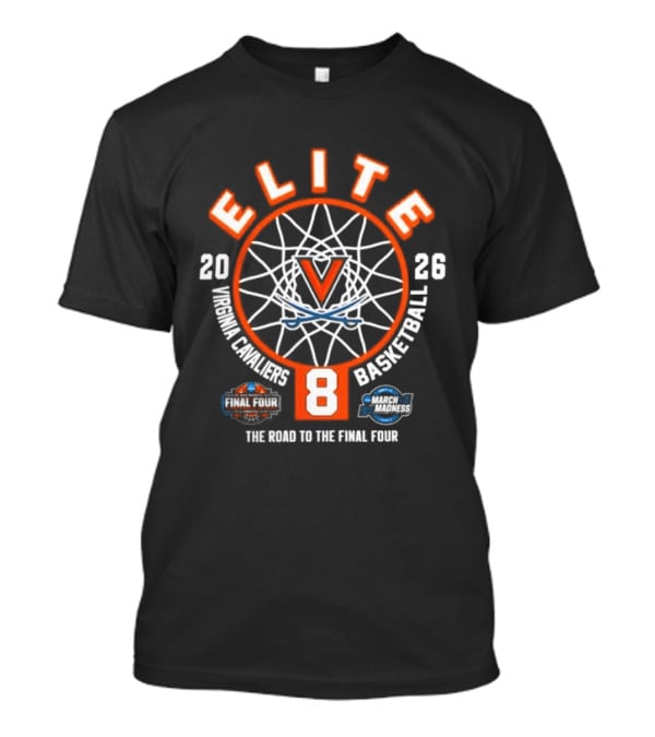 Virginia Cavaliers 2026 NCAA Women's Basketball Elite Eight Road To Final Four T-Shirt