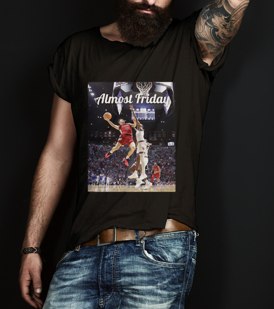 Almost Friday St. John's Basketball 2026 March Madness Action T-Shirt