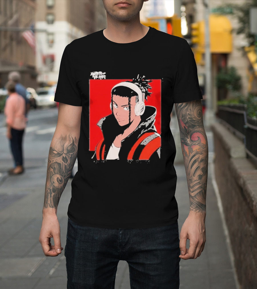 Monsters We Make Jabari Booker Headphones Red Jacket T-Shirt