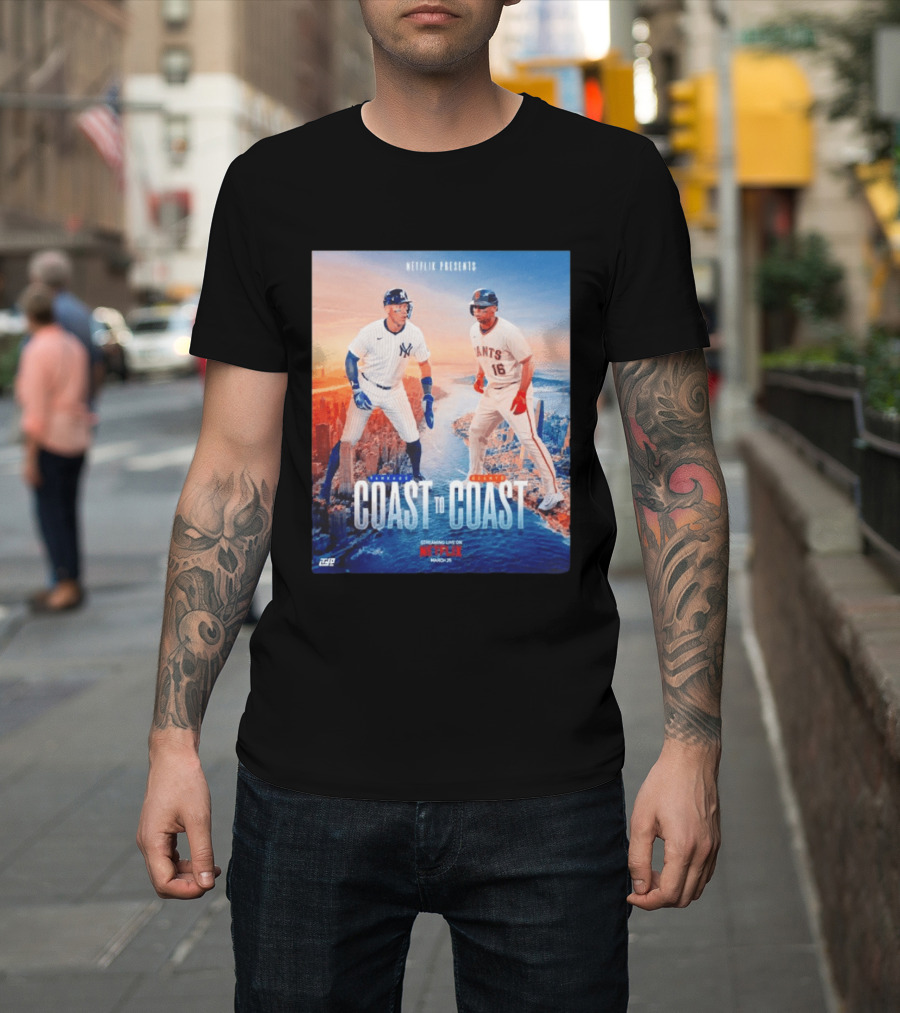 NETFLIX Presents Yankees Giants Coast To Coast Streaming Live March 25 T-Shirt