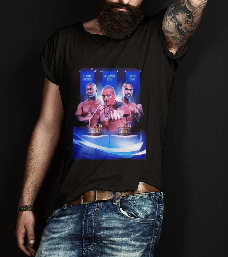 Oleksandr Usyk Evander Holyfield David Haye Boxing Cruiserweight King Patterson Collage T-Shirt