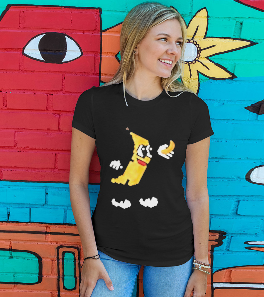 Spacex Banana Pixelated Cartoon T-Shirt