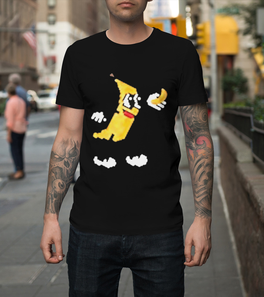 Spacex Banana Pixelated Cartoon T-Shirt
