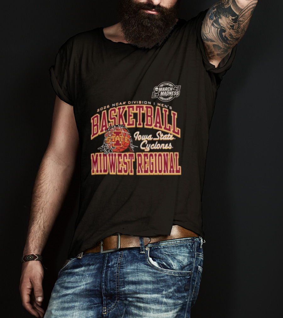 Iowa State Cyclones 2026 NCAA Division I Men's Basketball Midwest Regional T-Shirt