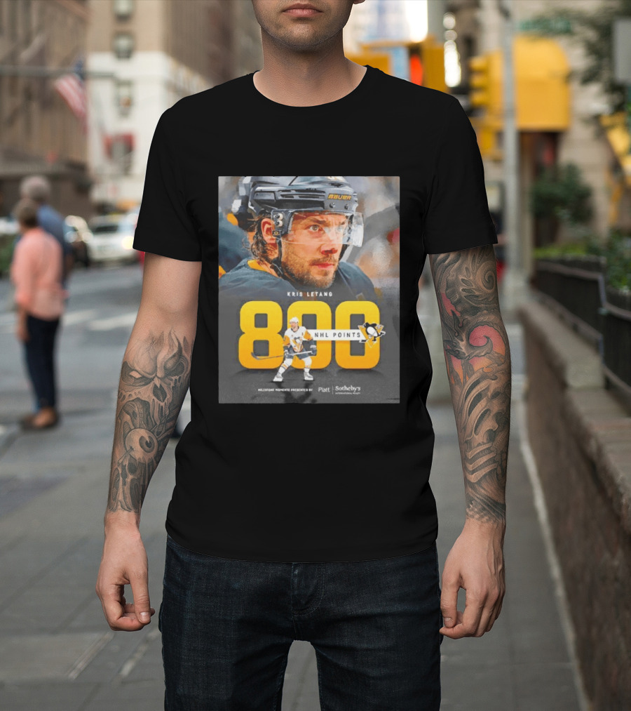 Kris Letang 800 NHL Points Pittsburgh Penguins Milestone Moments T-Shirt