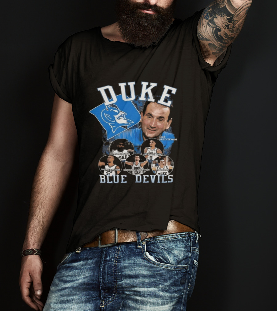 Duke Blue Devils Coach Krzyzewski Celebration Tommy McBuckets T-Shirt