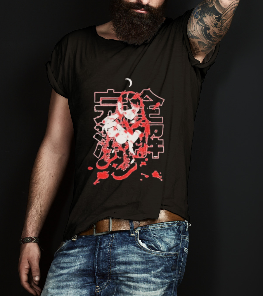 Umai Clothing Crimson Decay Heavyweight Japanese Kanji Manga T-Shirt