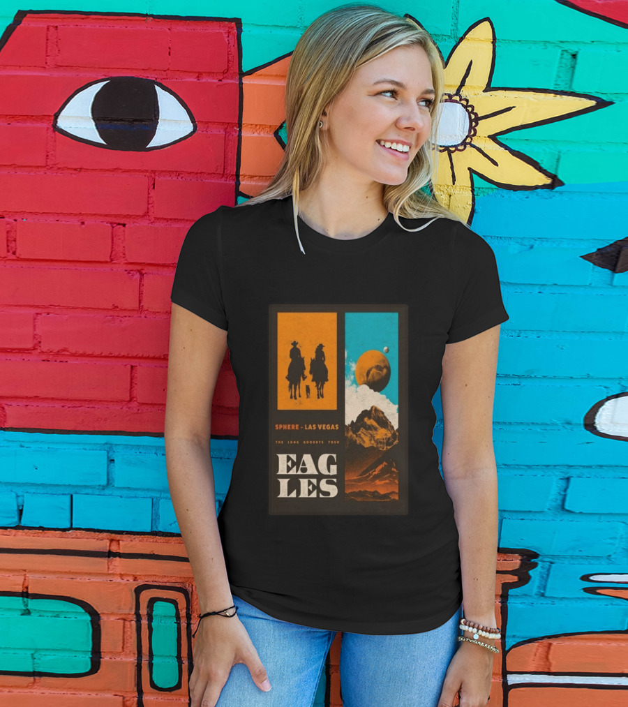 Eagles The Long Goodbye Tour 2026 Sphere Las Vegas Cowboys And Mountains T-Shirt