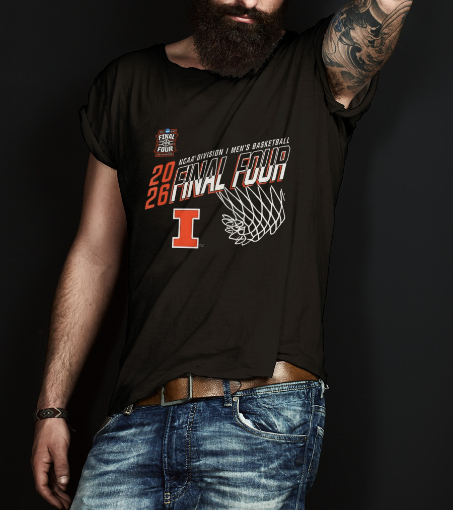 2026 Illinois Fighting Illini NCAA Men's Basketball Final Four March Madness Minneapolis Indianapolis Louisville Denver T-Shirt