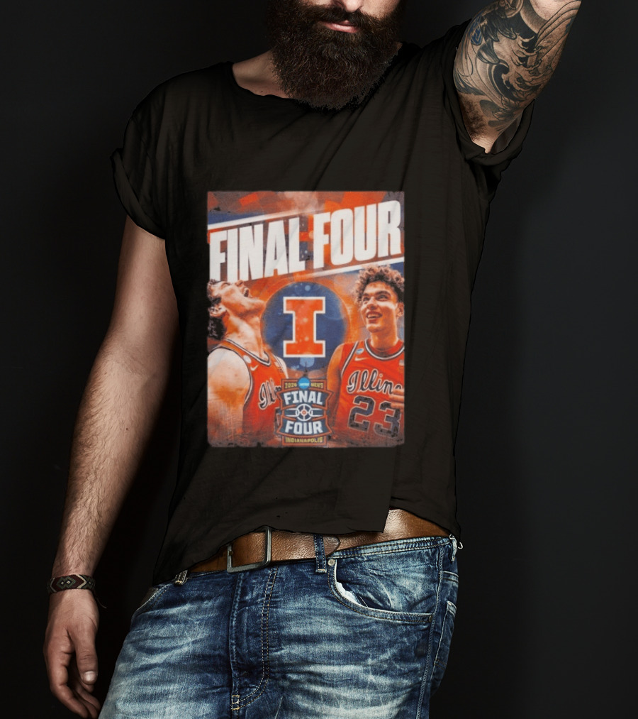 Final Four 2026 Illinois Fighting Illini Indianapolis NCAA Mens Basketball T-Shirt