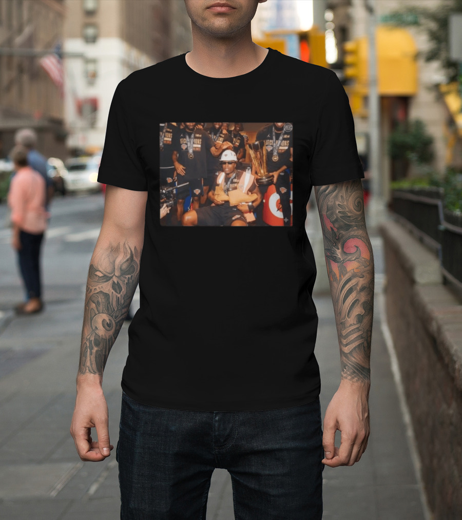 New York Knicks NBA Champions Celebration Locker Room Trophy T-Shirt