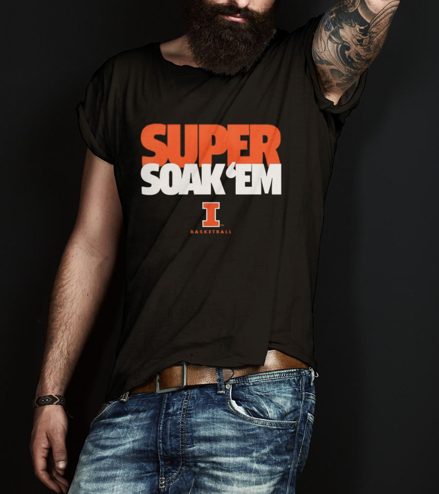 Super Soak 'Em Illinois Fighting Illini Basketball Team Spirit T-Shirt