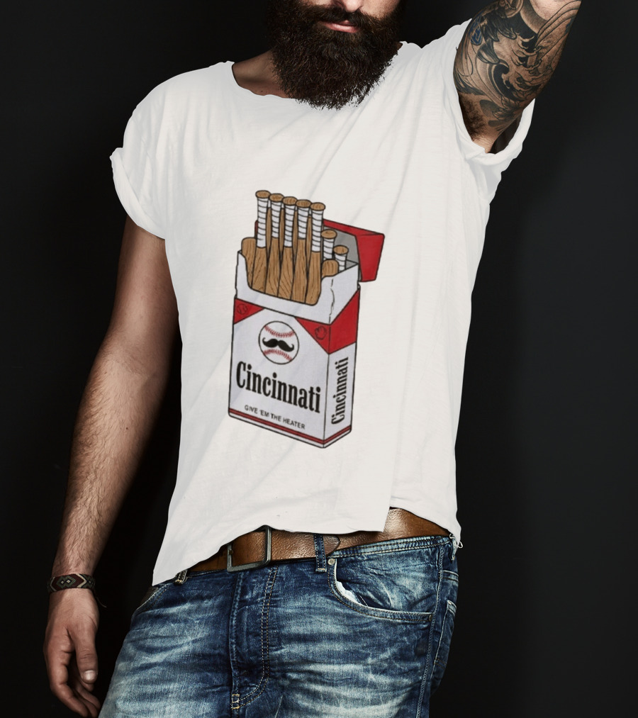 Cincinnati Give 'Em The Heater Baseball Bat Pack T-Shirt