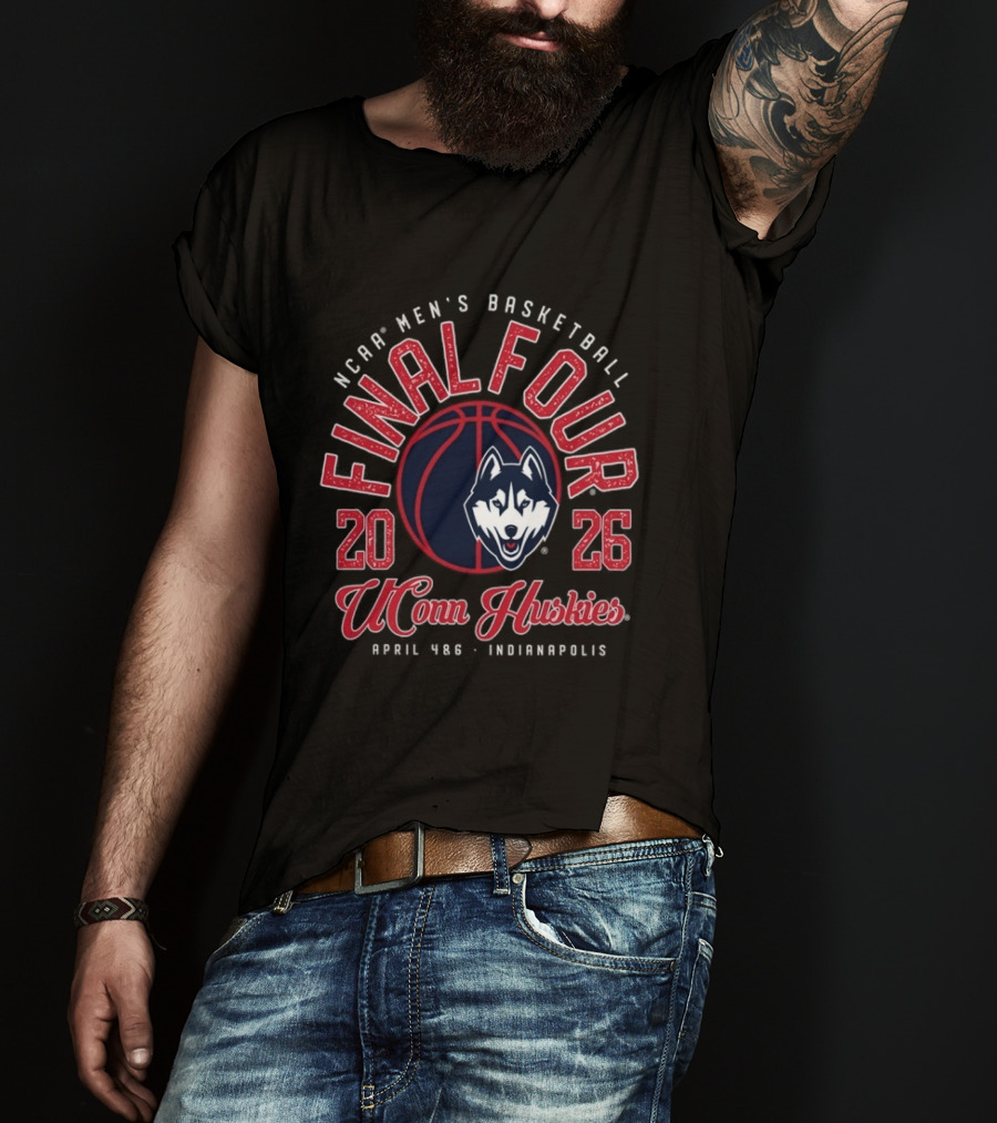 NCAA Men's Basketball Final Four 2026 UConn Huskies April 4&6 Indianapolis T-Shirt