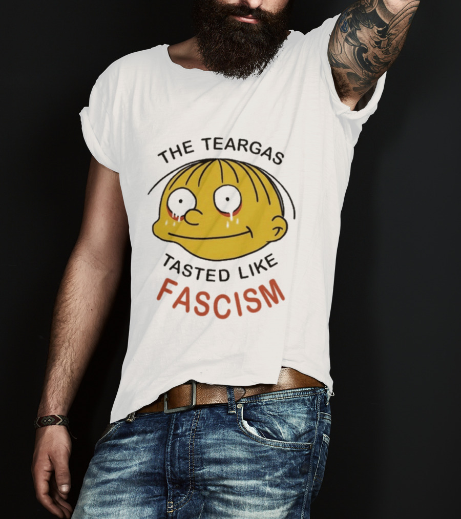 The Teargas Tasted Like Fascism Yellow Cartoon T-Shirt