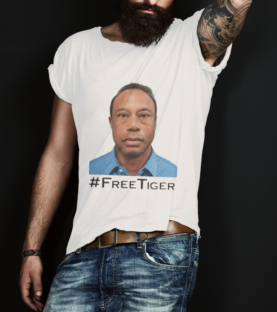 #FreeTiger Shot Iconic Arrest Image T-Shirt