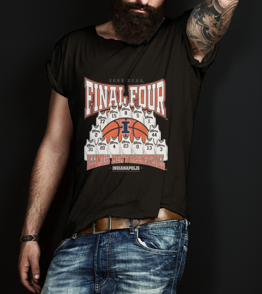 2026 NCAA Final Four Illinois Mens Basketball Indianapolis T-Shirt
