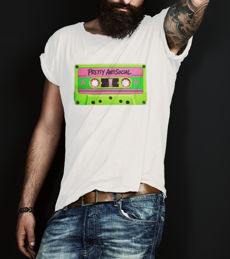 Pretty AntiSocial Pink Green Cassette A 60 T-Shirt