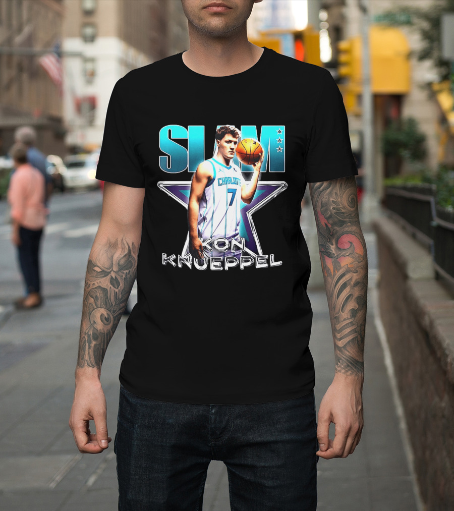 Kon Knueppel Charlotte Hornets Basketball Slam T-Shirt