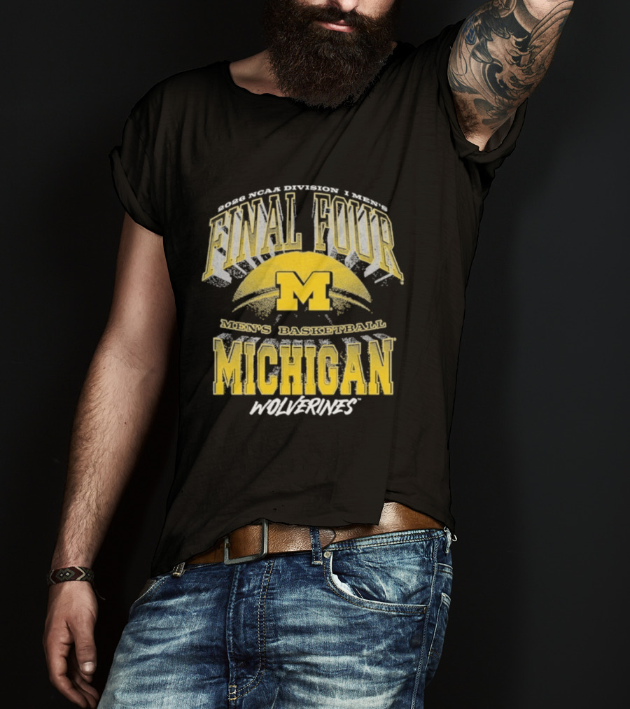 Michigan Wolverines Men's Basketball 2026 NCAA Final Four T-Shirt