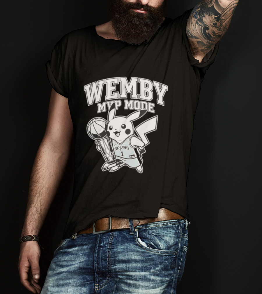 Wemby MVP Mode Pikachu Spurs NBA Victor Wembanyama T-Shirt