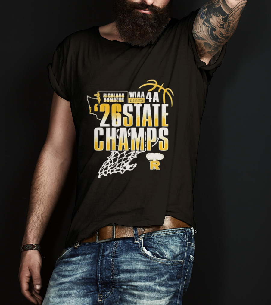 Richland Bomber Basketball 2026 WIAA 4A State Champs T-Shirt