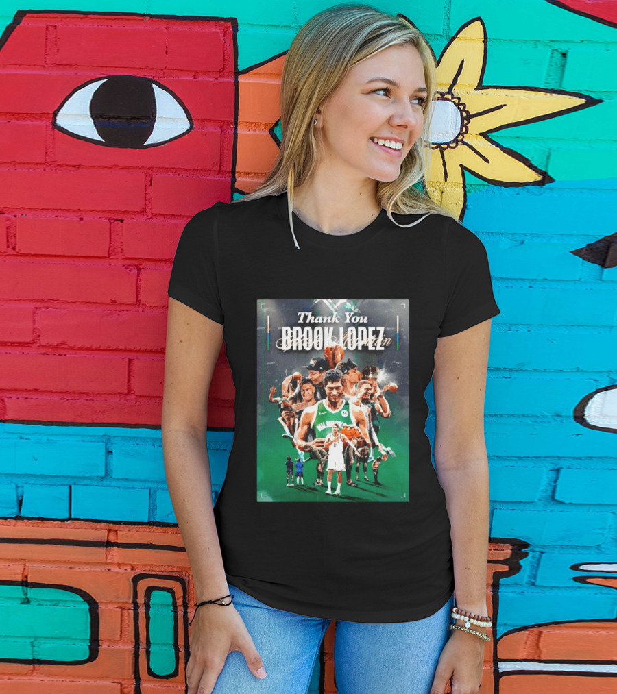 Thank You Brook Lopez Milwaukee Bucks Splash Mountain T-Shirt