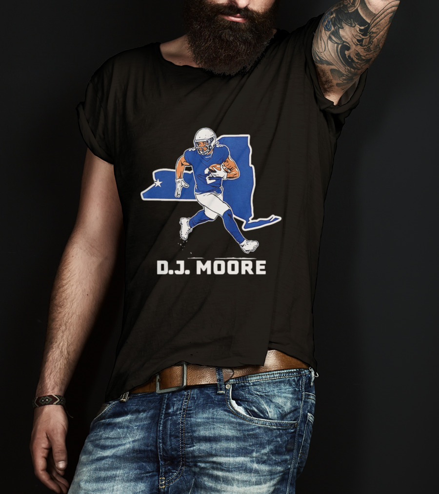 DJ Moore Football State Star New York T-Shirt