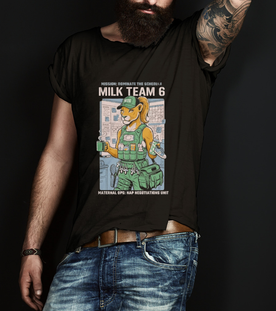 Dominate The Schedule Milk Team 6 Tiger MT6 T-Shirt