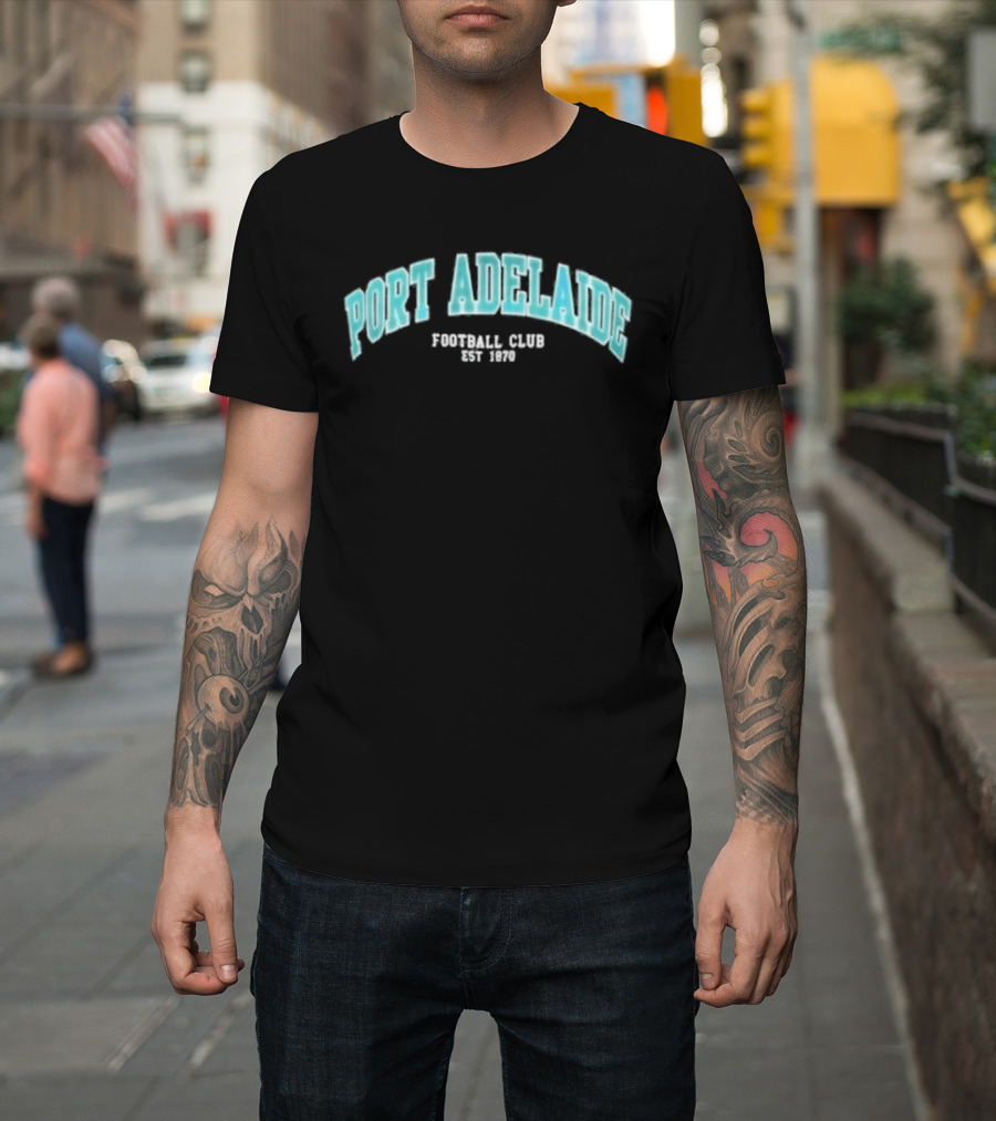 Port Adelaide Football Club Est 1870 Essentials Arch T-Shirt