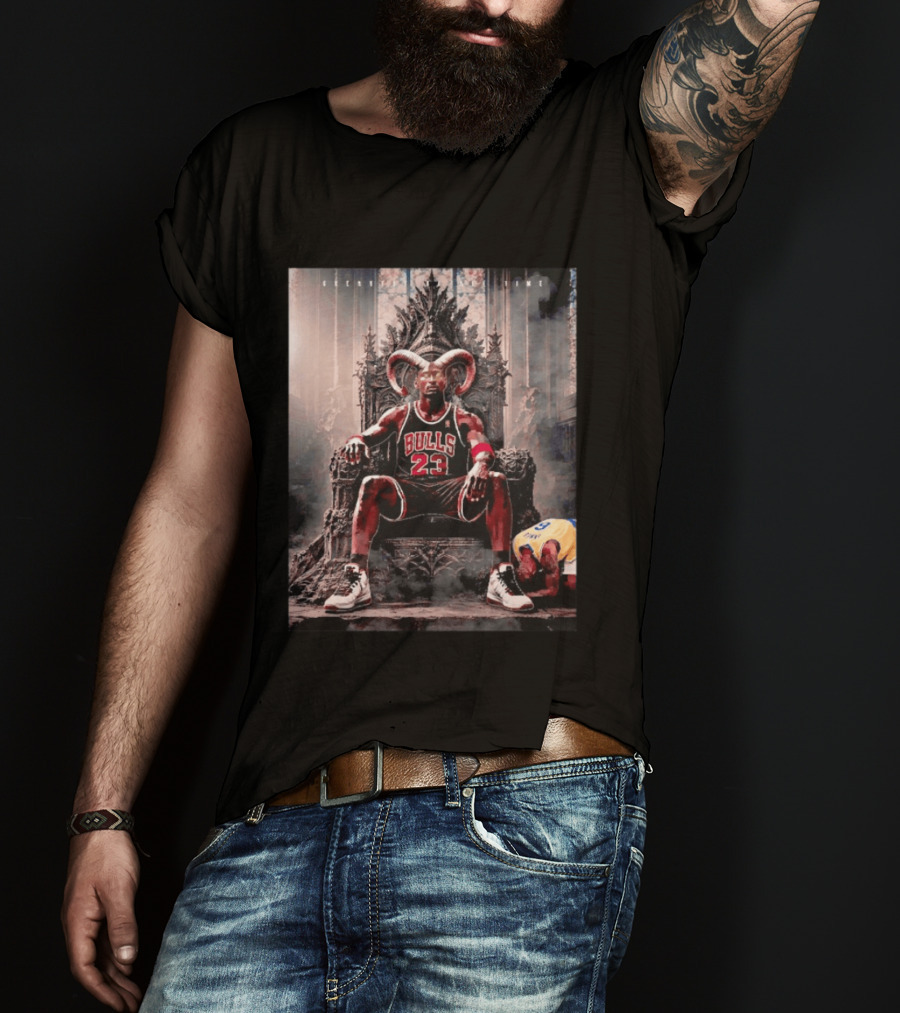GOAT Michael Jordan Number 23 Chicago Bulls Legendary Throne T-Shirt
