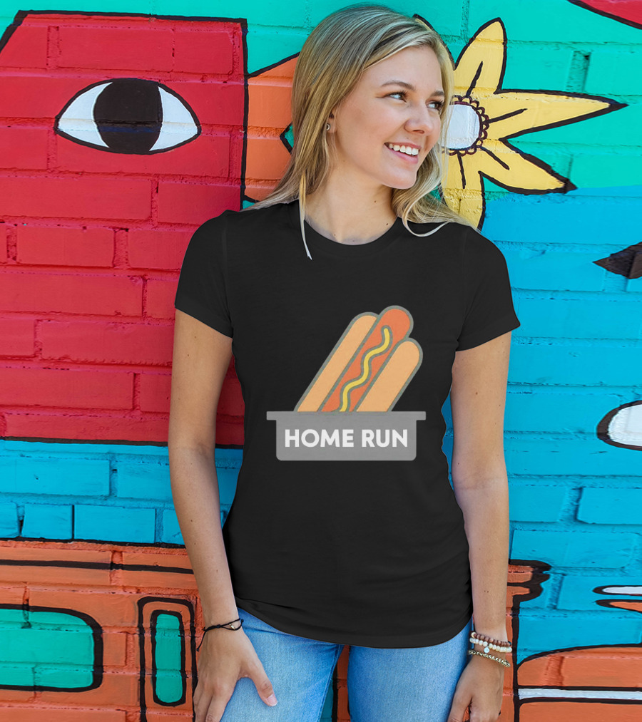 Home Run Hot Dog New York Mets Baseball Fan T-Shirt