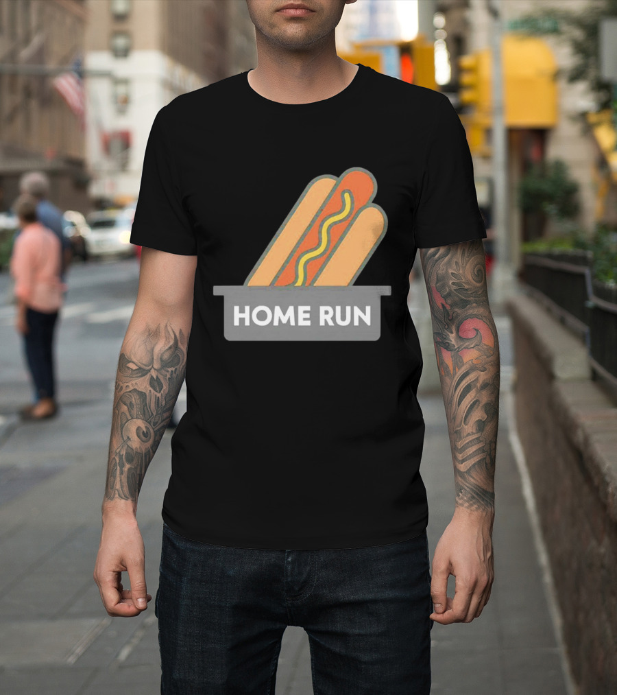 Home Run Hot Dog New York Mets Baseball Fan T-Shirt