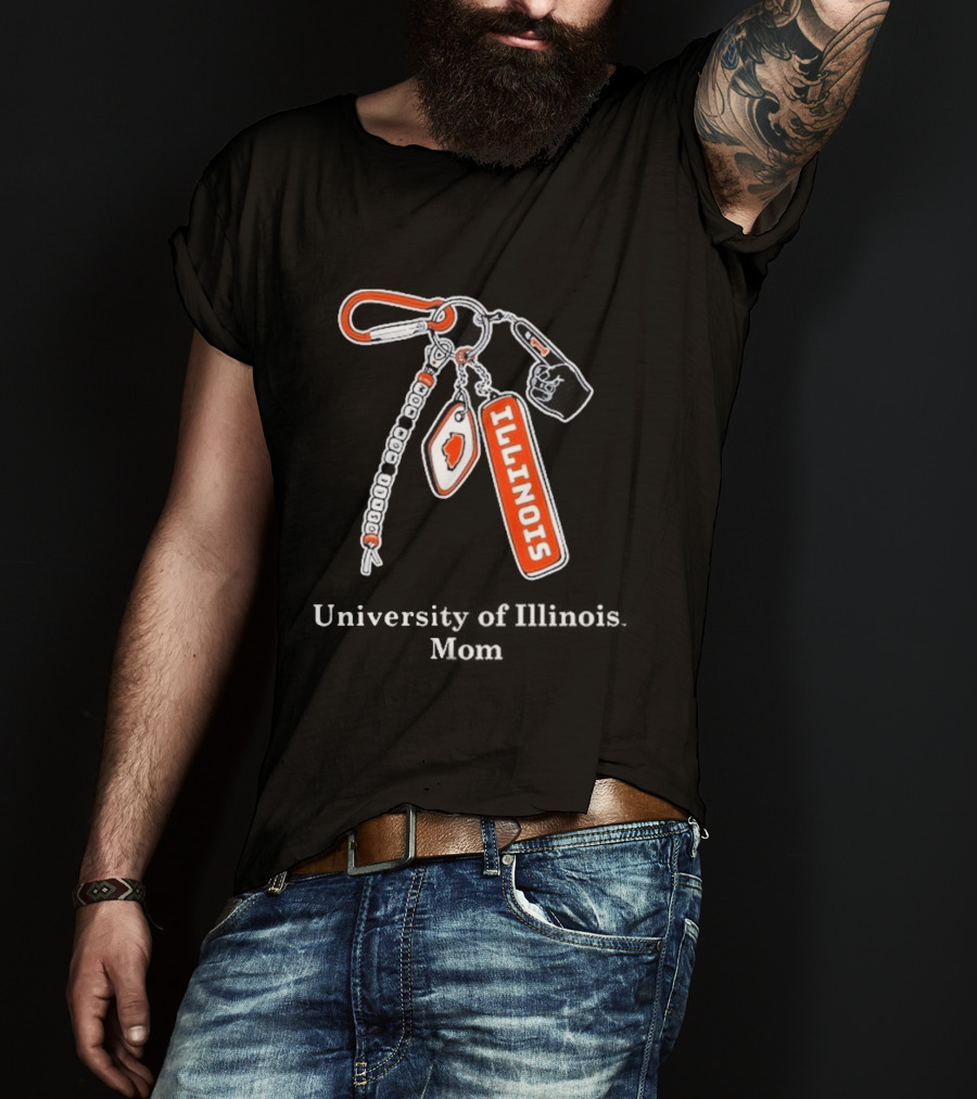 Illinois Fighting University Of Illinois Mom Keychain T-Shirt
