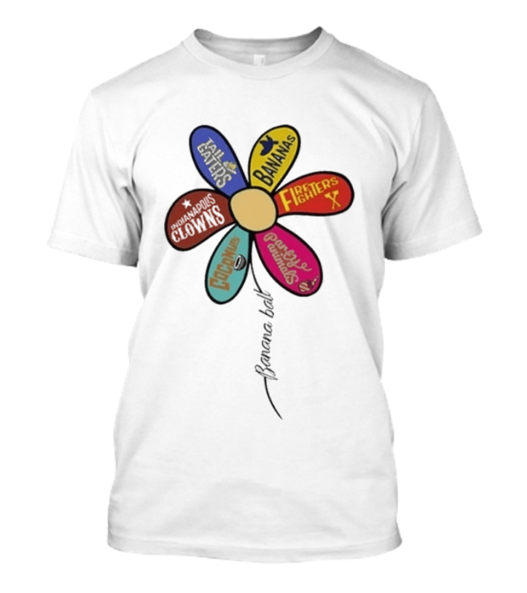 Savannah Bananas Firefighters Party Animals Dad Cops Florals T-Shirt