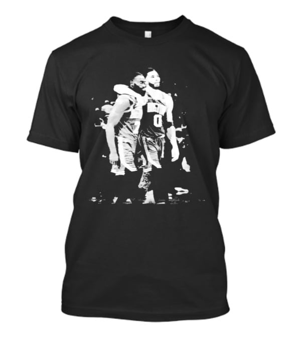 Jayson Tatum Jaylen Brown Boston Celtics NBA Players Teamwork Image T-Shirt