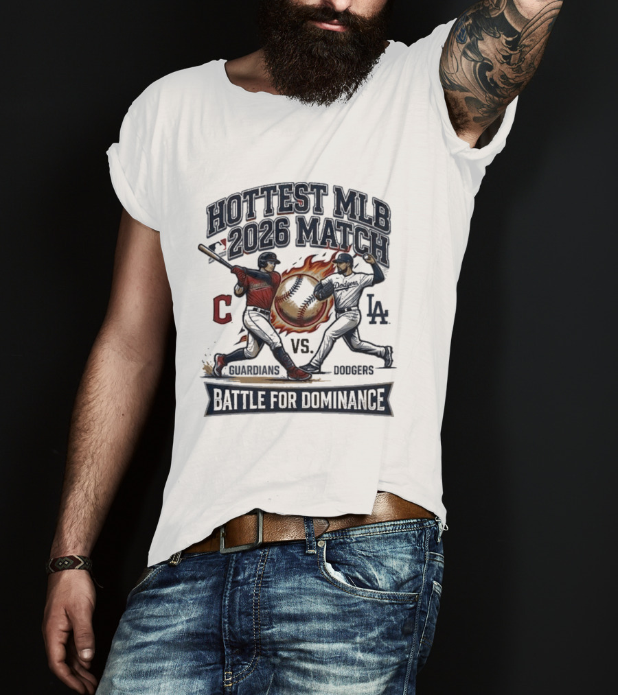 Hottest MLB 2026 Match Guardians Vs Dodgers Battle For Dominance T-Shirt