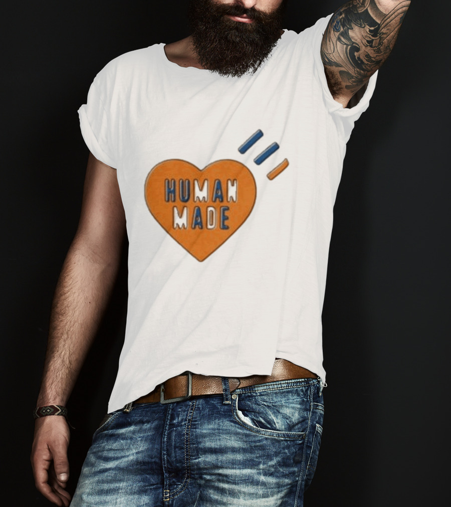 Human Made Heart Icon With Dry Alls T-Shirt