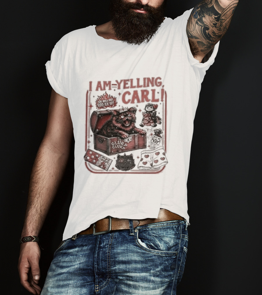 I Am Yelling Carl Box Of Surprises T-Shirt