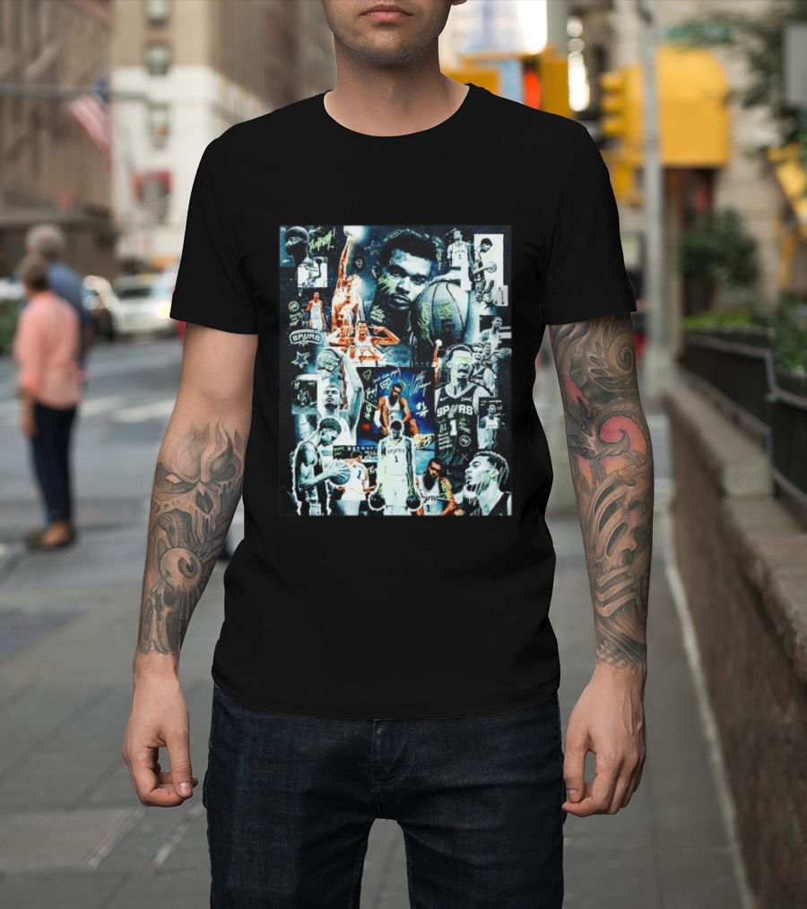 MVP Victor Wembanyama San Antonio Spurs NBA Collage Signature Edition T-Shirt